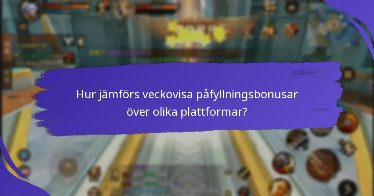Hur kan spelare maximera sitt engagemang med veckovisa påfyllningsbonusar?
