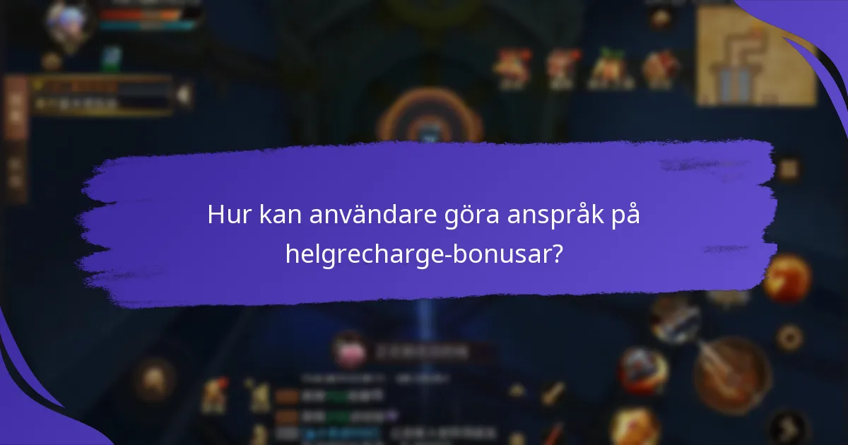 Vilka säsongsevenemang har vanligtvis recharge-bonusar?