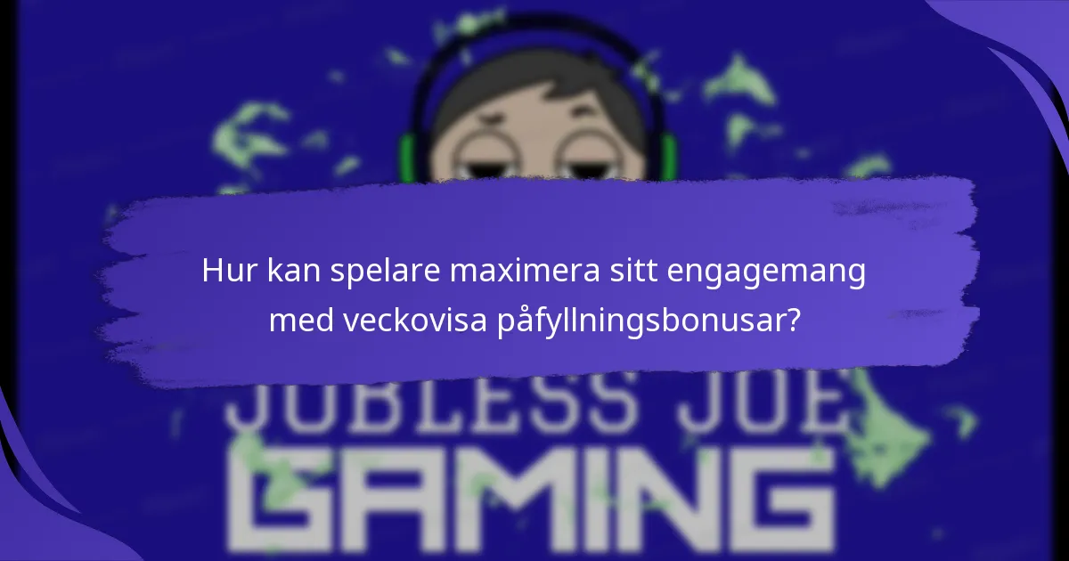 Vilka belöningar kan spelare tjäna från veckovisa påfyllningsbonusar?