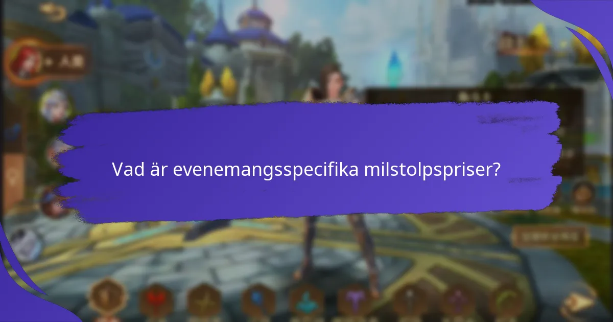 När äger evenemang för milstolpspriser rum?
